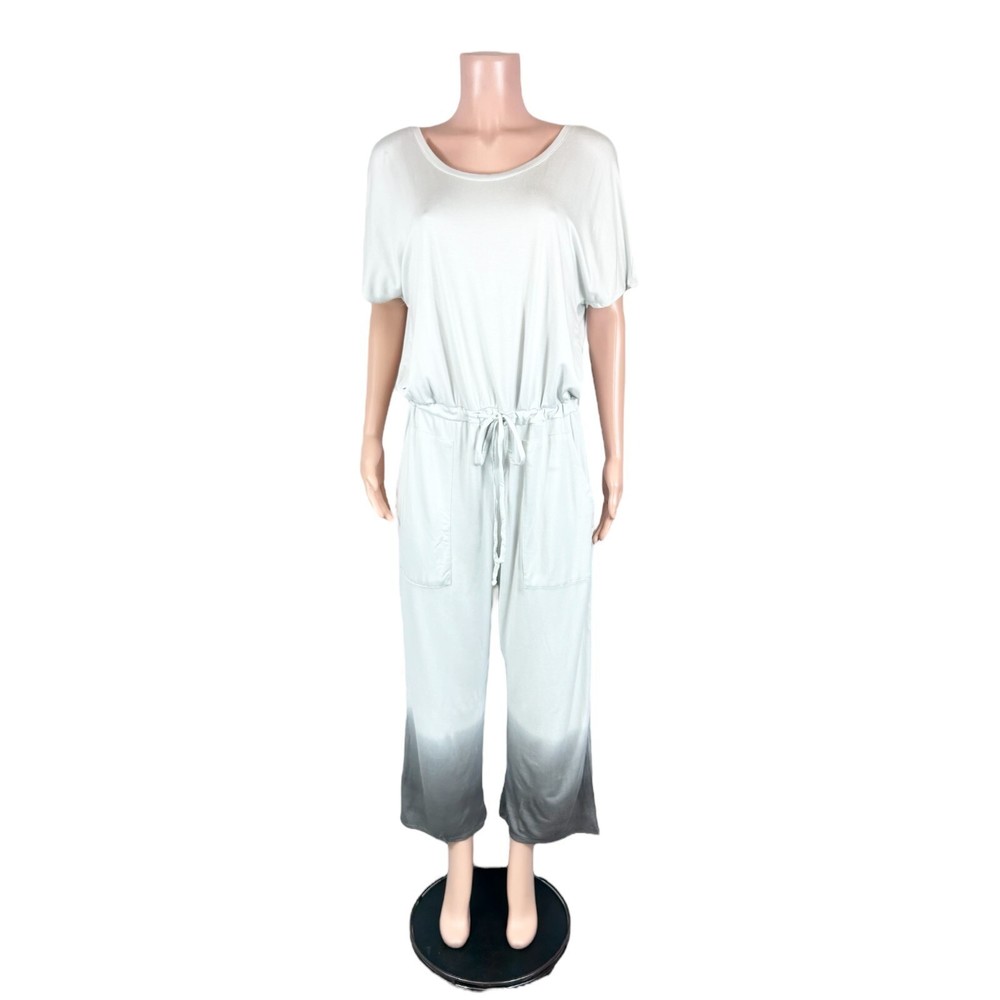 Studio Park x Kerstin Lindquist Women's Petite Week Away Jumpsuit Stone PXL Size